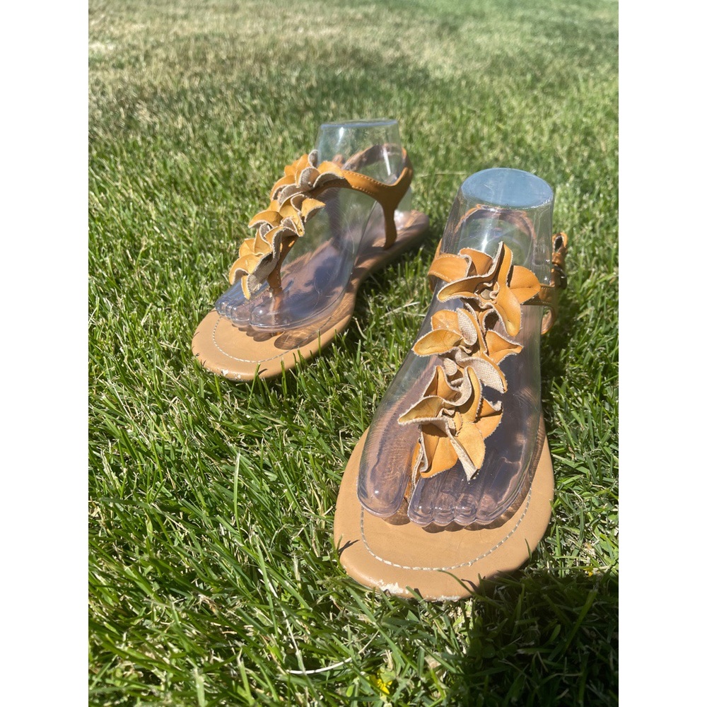 Mustard Yellow Leather Sandals